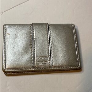 Coach Silver Card Holder